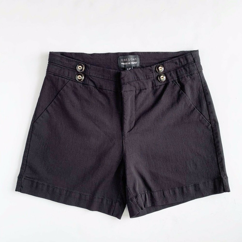 One 5 One Black Miracle Ab Shaper Shorts Stretch 6